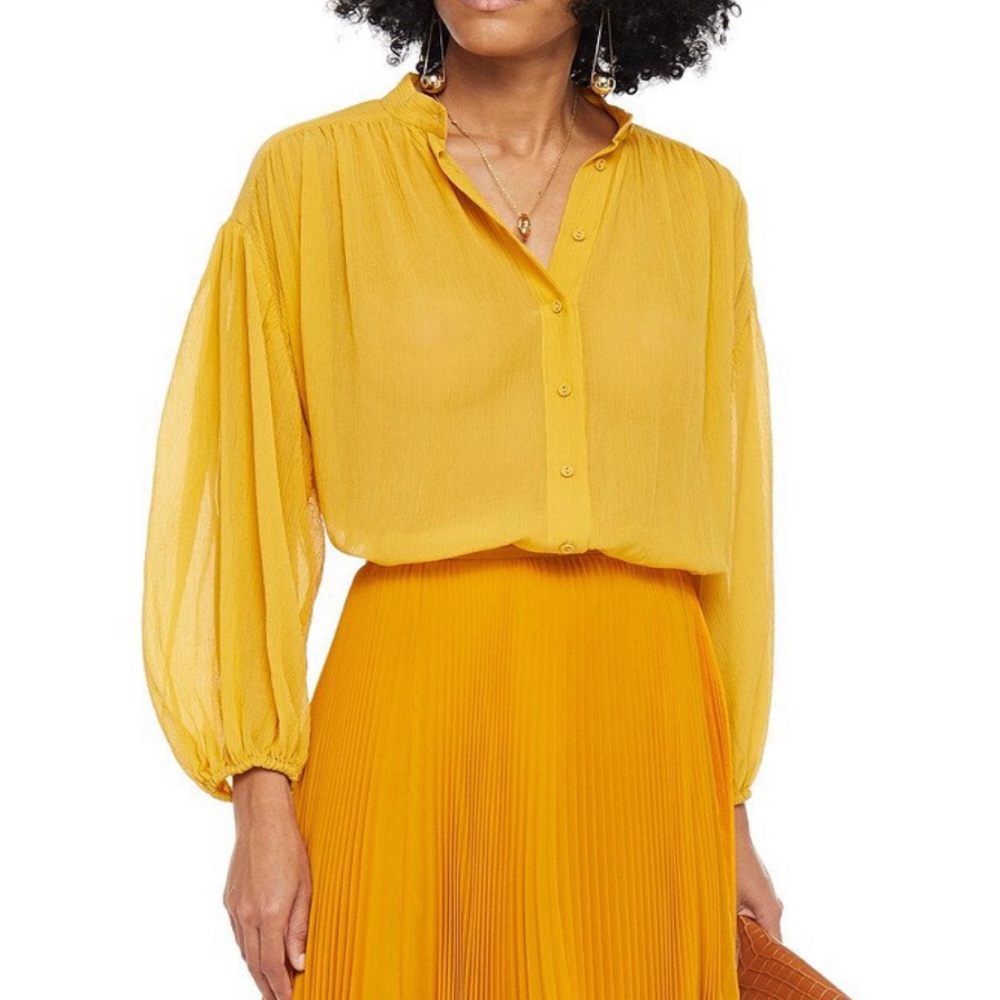 Zimmermann Mustard Silk Blouse
